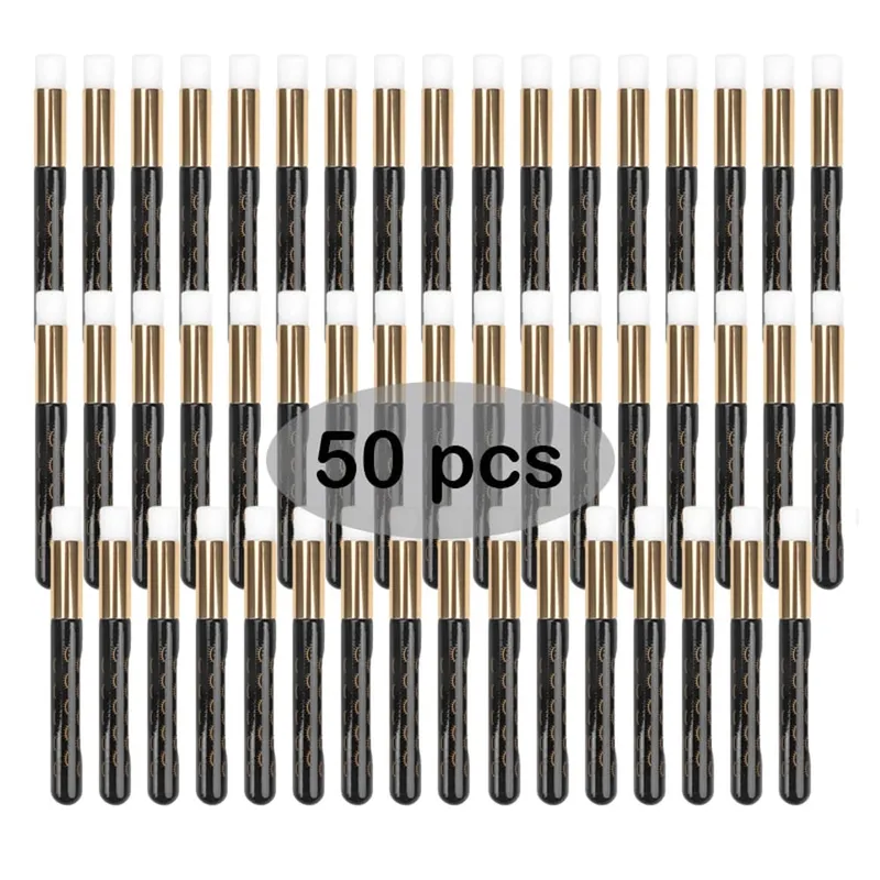 50 יחידות רך הארכת ריסים ניקוי מברשת ריסים שמפו גבות פילינג אף ניקוי מסיר איפור ציוד טיפוח יופי