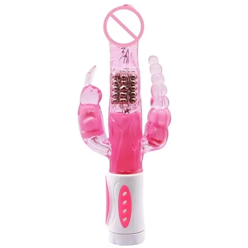 Silicone Rabbit Vibrator 3-in-1 G-Spot Clit Anal Beads Stimulator 10 Modes Thrusting Vibrating Sex Toy for Women — image 17