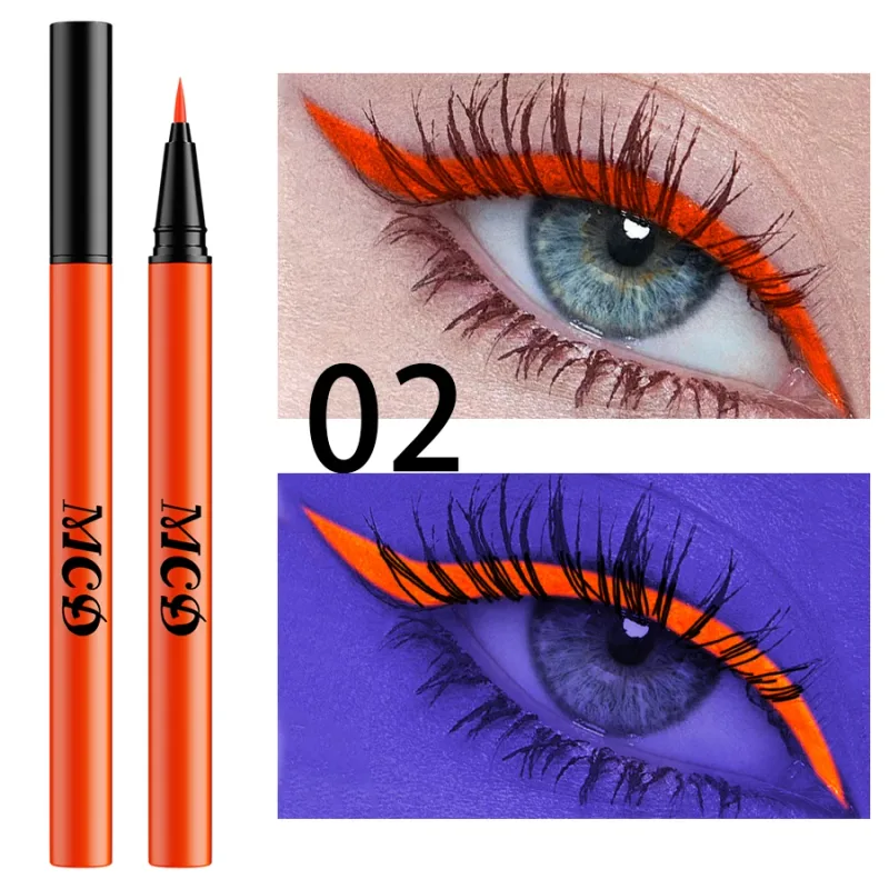 1 PC אור UV ניאון אייליינר עט איפור עיניים כחול ירוק עמיד למים צבע נוזלי עיפרון עיפרון איפור קוסמטיקה צהוב סגול — image 11