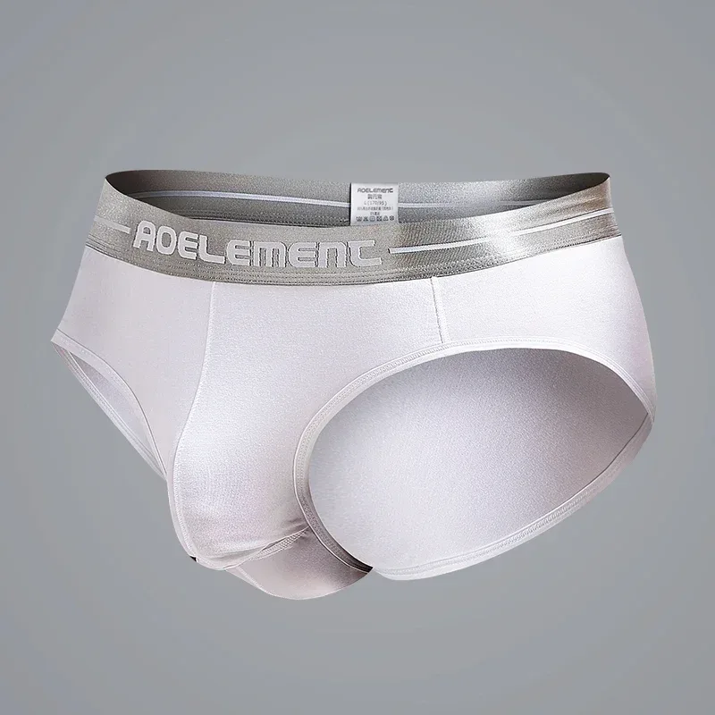 Modal capsule lift U convex men's underwear bullet separate ice silk capsule pouch briefs
