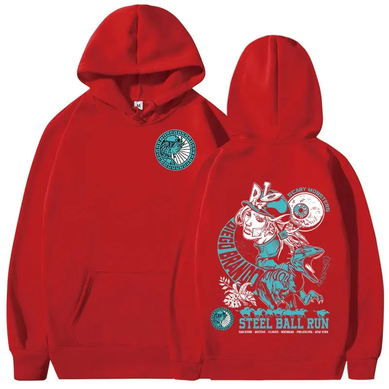 Anime Jojo Bizarre Adventure Hoodies STEEL BALL RUN Diego Brando Manga Graphic Sweatshirts Men's Long Sleeves Fleece Pullovers — image 9