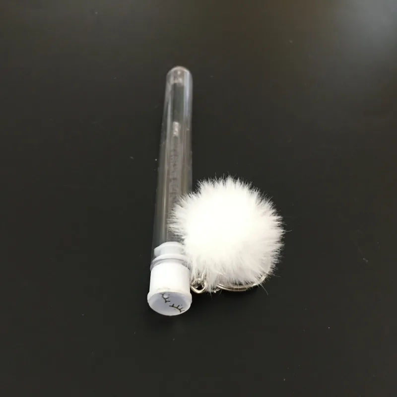 1 יחידה מברשת ריסים לשימוש חוזר עם טבעת מפתחות כדור מסקרה קטיפה שרביט להארכת ריסים מברשת איפור מברשת גבות קריסטל