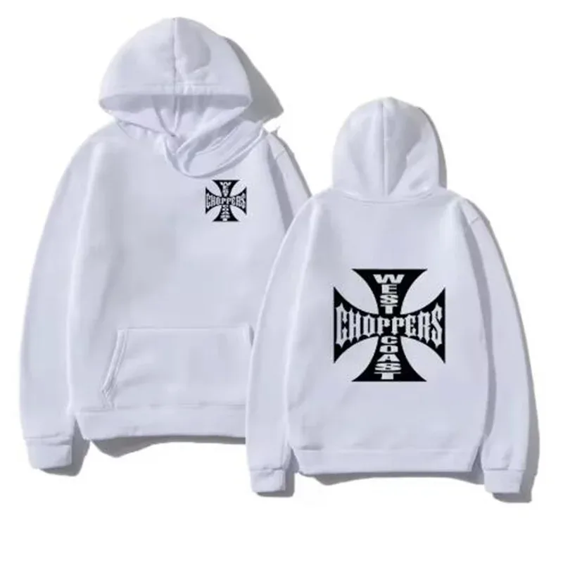 West Coast Iron Cross Choppers Naka - print na Men's Hooded Fashion Cool Sweatshirt Unisex Fashion Fleece Oversized Hoodie Streetwear — image 7