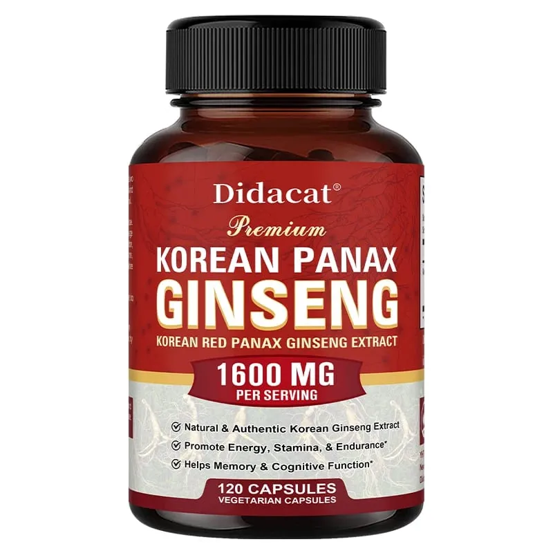 Koreai vörös ginzeng kapszula | Erőteljes ginzenozidok az energiafókusz állóképesség vitalitás növelésére és az immunrendszer erősítésére