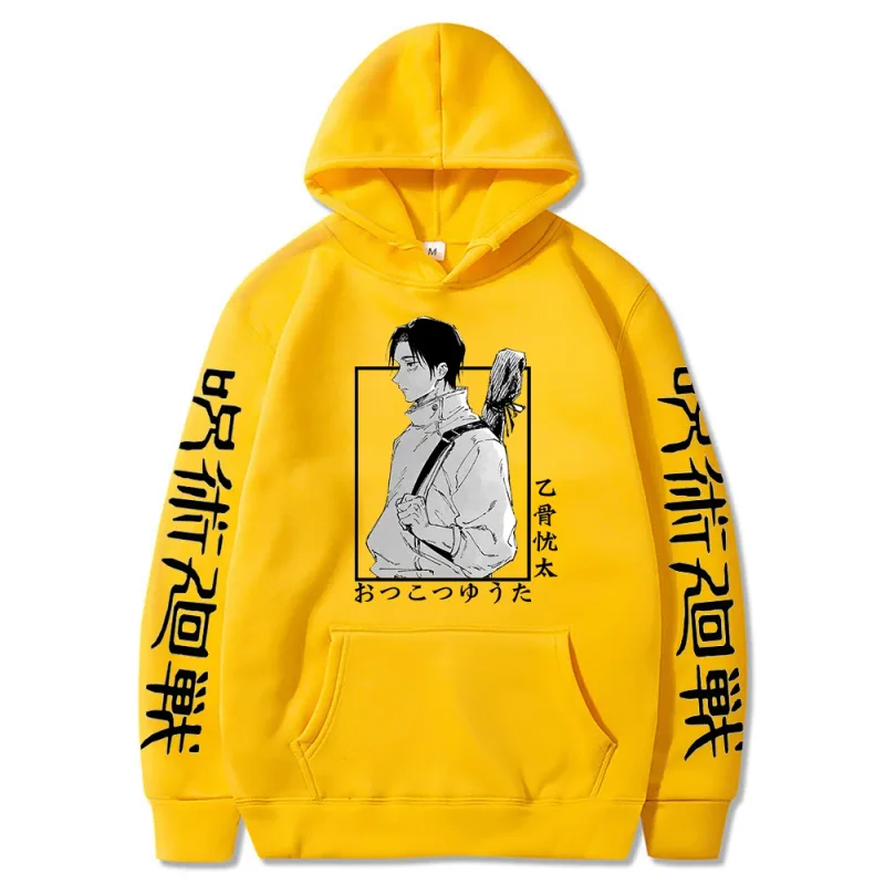 Okkotsu Yuta Graphic Hoodies Anime Jujutsu Kaisen Vintage Oversized Hooded Hip Hop Long Sleeves Cotton Hoodie Men Women Clothes