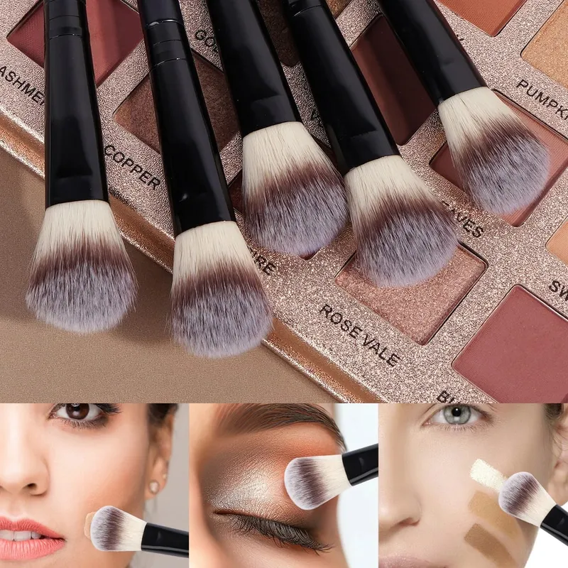 Pinceaux de maquillage pour le visage, 5 pièces, impeccables, poils doux, détails de maquillage, correcteur, cosmétique, outil de maquillage pour la beauté — image 5