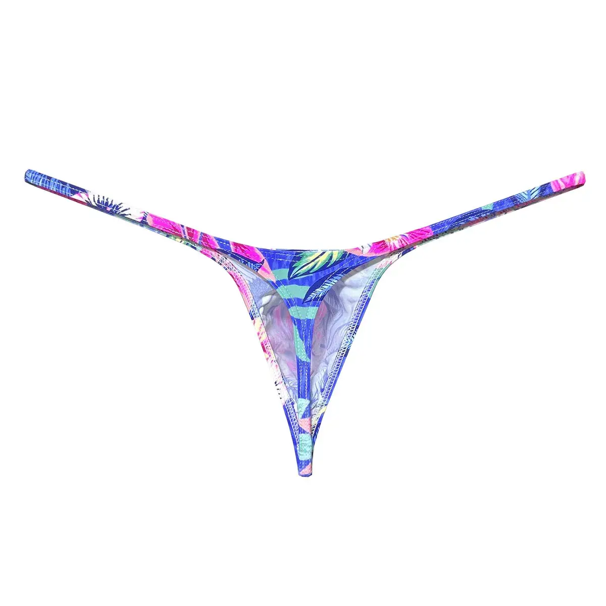 Men's Thong Ice Silk Underwear Guys T-back Tangas Men Low-waist Thong-style Briefs As Swimwear Ultrathin Barely There Feel — image 1