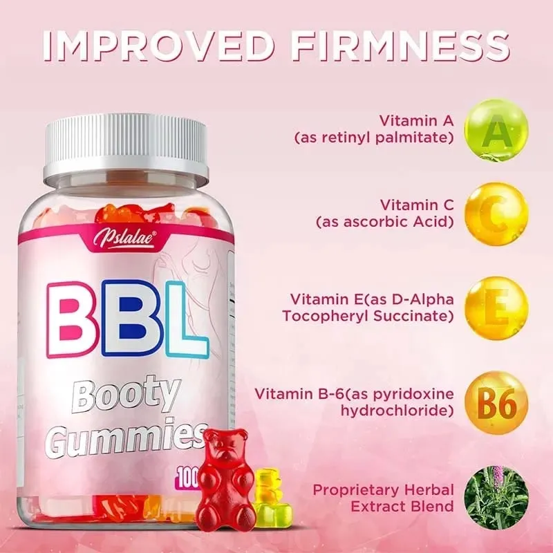 BBL Gummies - Promotes Hip Growth Enhances Natural Curves Balances Hormones Accelerates Metabolism and Improves VitalitySupp
