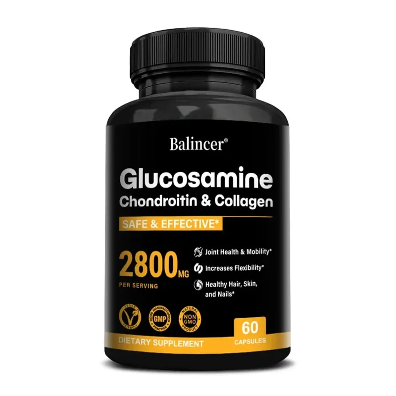 Glucosamine Chondroitin MSM Support Bone Health and Relieve Joint Discomfort Increases Flexibility - Joint Support Supplement