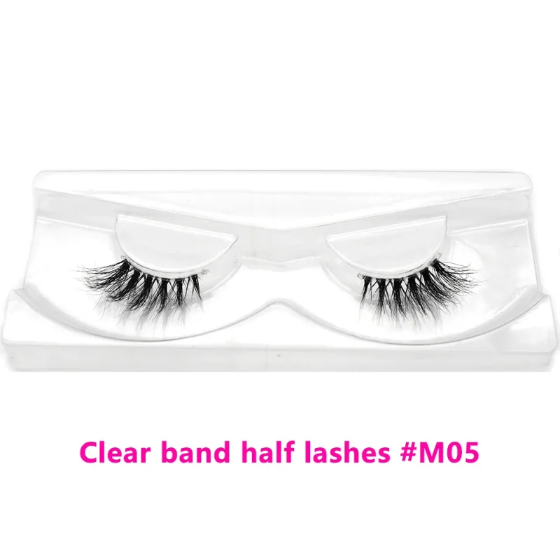 Μαζικά είδη 10/30/60/100 Pairs Mink Half Lashes Natural Long Fluffy Wispy Half False Lashes Extension Ελαφρύ κοντές βλεφαρίδες — image 16
