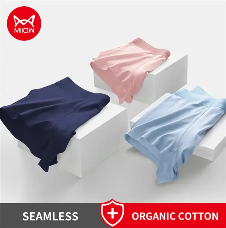 MiiOW 4Pcs Cotton Men's Panties Set Breathable Mesh Mens Underpants Graphene Antibacterial Underwear for Men Boxer Briefs L-5XL — image 15