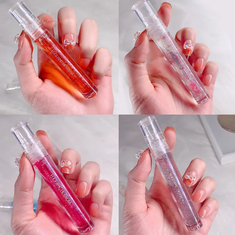 Galaxy Mirror Lip Gloss Glitter Lipgloss Διάφανο Lip Oil μακράς διαρκείας ενυδατικό κραγιόν Lipgloss Lips Cosmetics Makeup — image 4