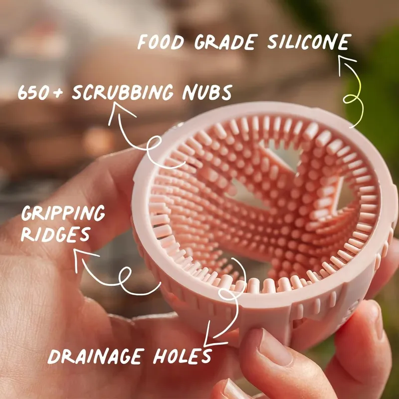 Silicone Egg Washing Brush Specialized Egg Cleaner Tool Flexible Food Grade Scrubber for Farm Fresh Eggs Kitchen Use — image 4