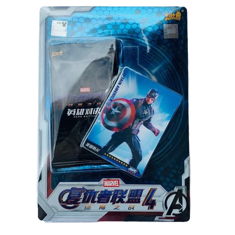Genuíno cartão da vingadores heróis duelo cartão versão competitiva homem de ferro thor capitão cr américa coleção cartões brinquedos — image 10