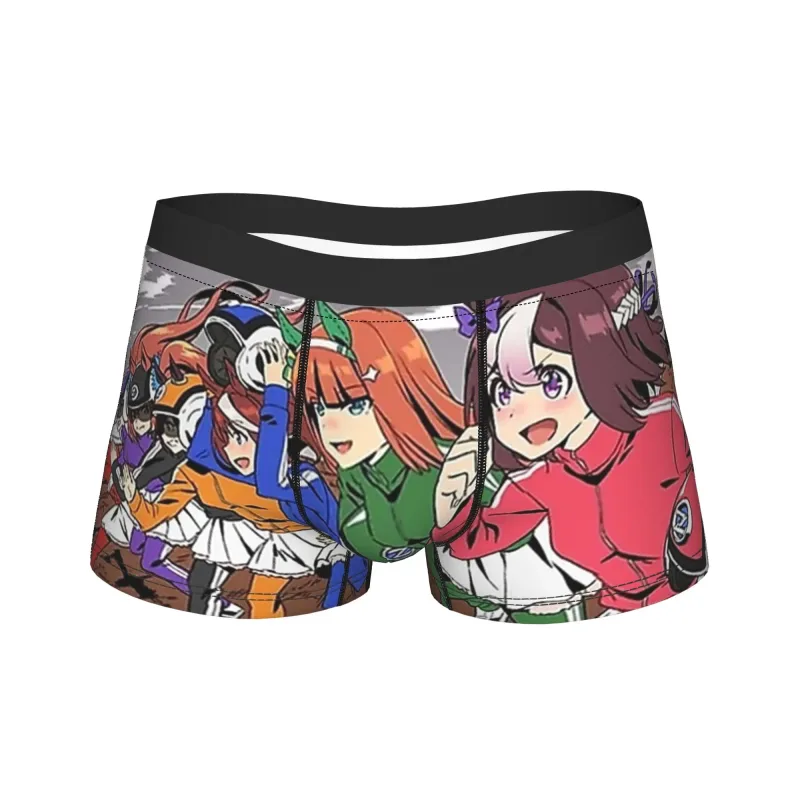 Lalaki Uma musume Pretty Derby Anime Kasuotang Panloob Katatawanan Boxer Briefs Shorts Panty Lalaki Breathable Underpants Plus Size