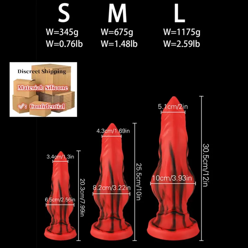 Malaking Silicone Fantasy Animal Dildo Anal Plug Prostate Sex Para sa Mga Lalaki Babae Big Knot Dog Dildo Suction Cup Butt Plug Cock Sex Toys18 — image 11
