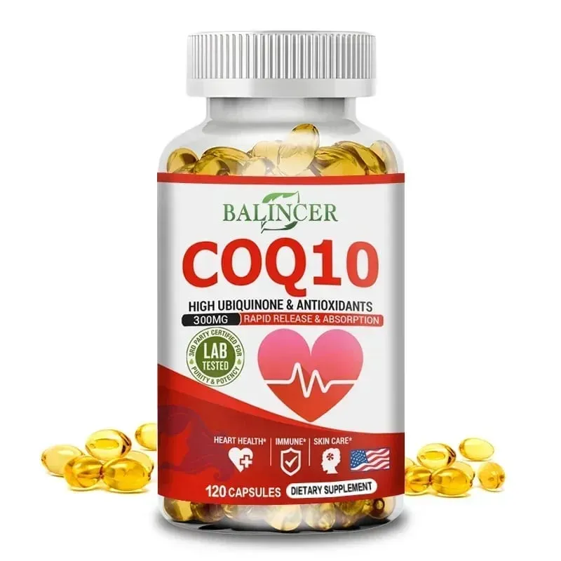 CoQ10 Softgels - Koenzim Q10 (ubikinon) Kiegészítő, jól felszívódó antioxidáns, támogatja a szív egészségét és az energiatermelést