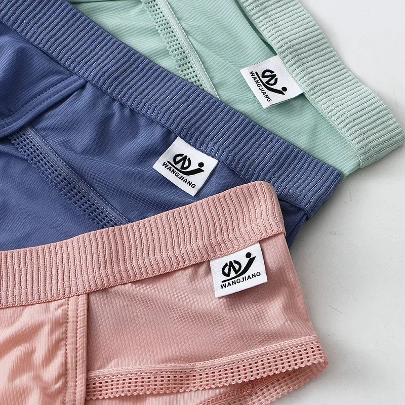 Men's Ice Silk Seamless Briefs Ultra-Thin Breathable Underwear with Sexy U Convex Pouch Mid-Waist Comfortable Summer Shorts — image 19