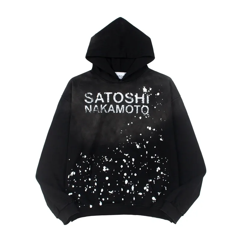 Hoodies Pullover 26ss Vintage Embroidery Leather Pattern Glittering Diamond Print Men's Hooded Hip Hop Style Sweatshirts — image 27