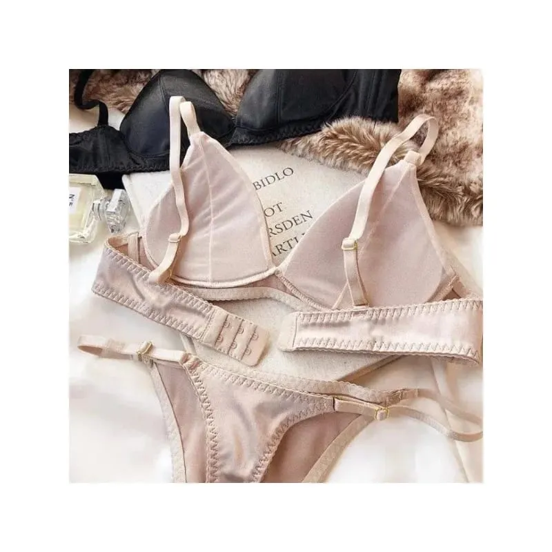 Nyári szexi melltartó nőknek mély V nyakú Push Up háromszög melltartó vékony pántos hát nélküli fehérnemű kis mellkas bikinifelső kényelmes — image 3