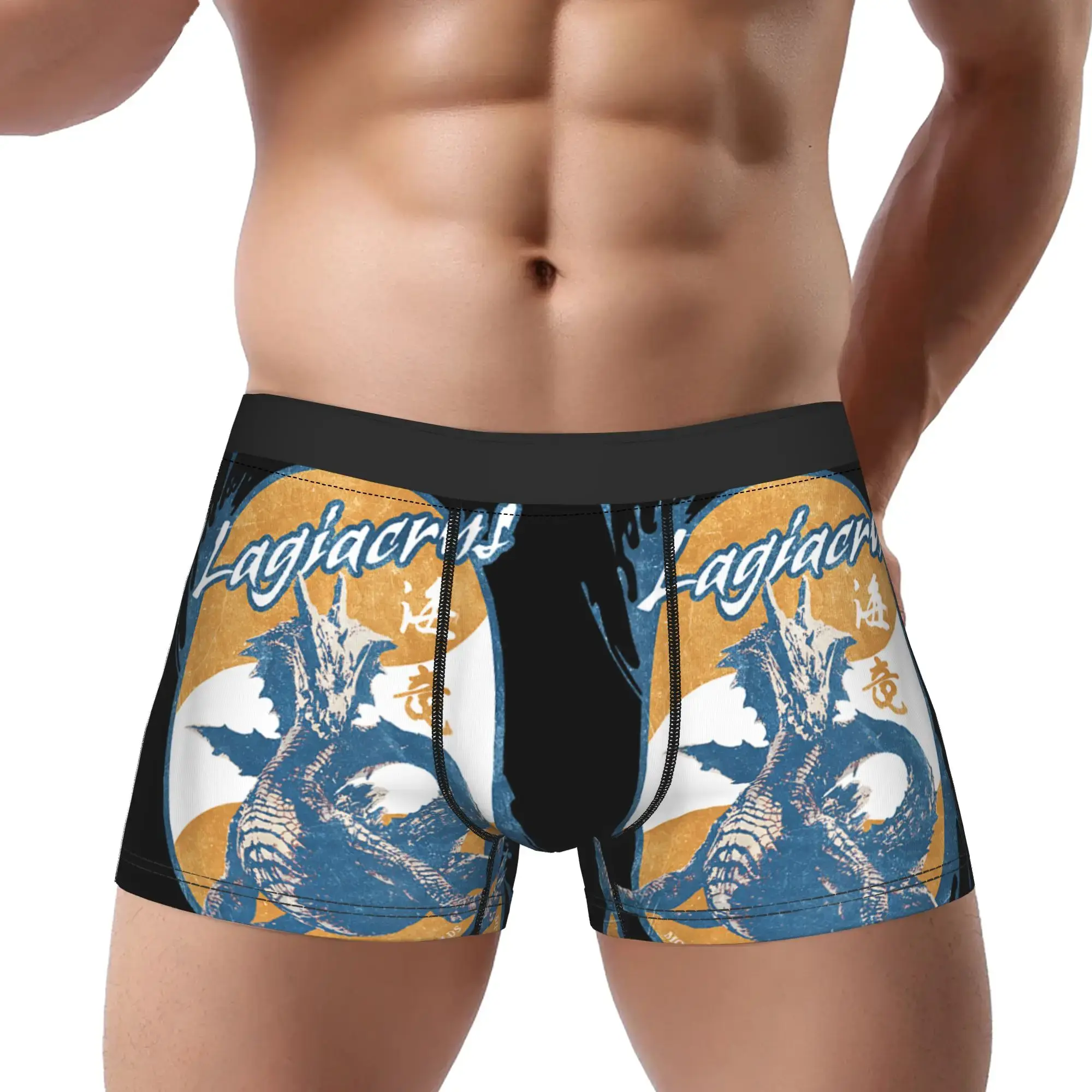 Wilds Lagiacrus BP Monster Hunter Cueca Breathbale Calcinha Cueca Masculina Ventilada Shorts Boxer — image 1