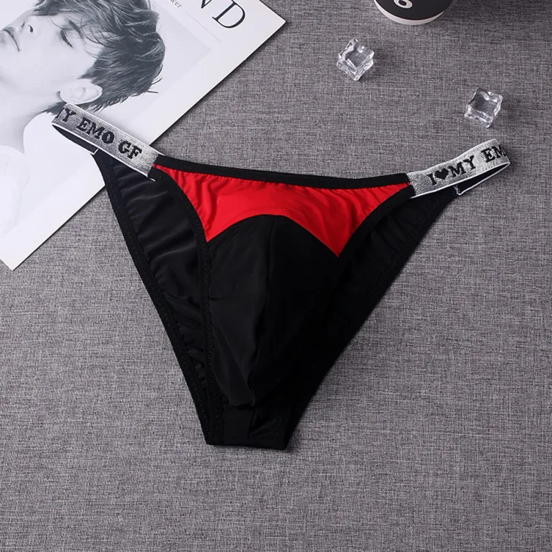 1PC Men Sexy Underwear Briefs Minimalist Sexy T-shaped Pants Low Waist Pouch Panties Breathable Thin Underpants