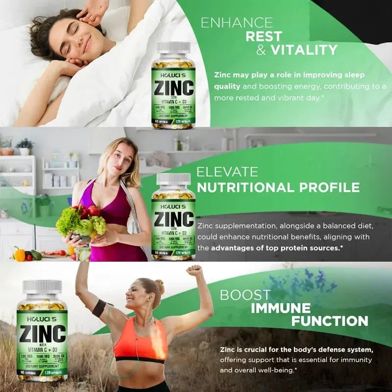 Buy 2 Get 2 Free! Zinc Capsules Support Strong Immunity & Overall Vitality Respiratory Health & Strong Bones Antioxidant — image 5