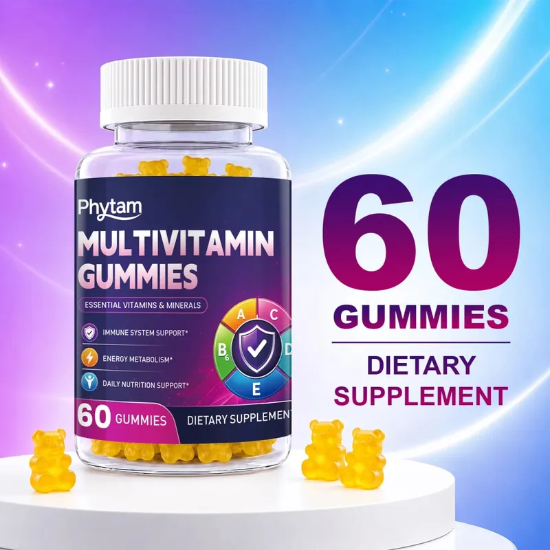 Πολυβιταμίνες για ενήλικες Bear Gummies 14 σε 1 βιταμίνες Μέταλλα Σύμπλοκο Βιταμίνη C Ψευδάργυρος B D Μεταβολισμός Ενέργειας Ανοσοποιητικό Καθημερινή Διατροφική Υποστήριξη 60 μετρήσεις — image 2