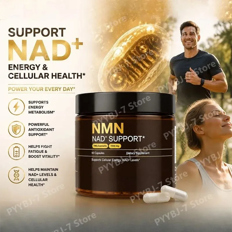 NMN Complex Supplement 1000mg Serving TMG Quercetin Resveratrol Capsules Cellular Wellness Supplement Supports Energy — image 2