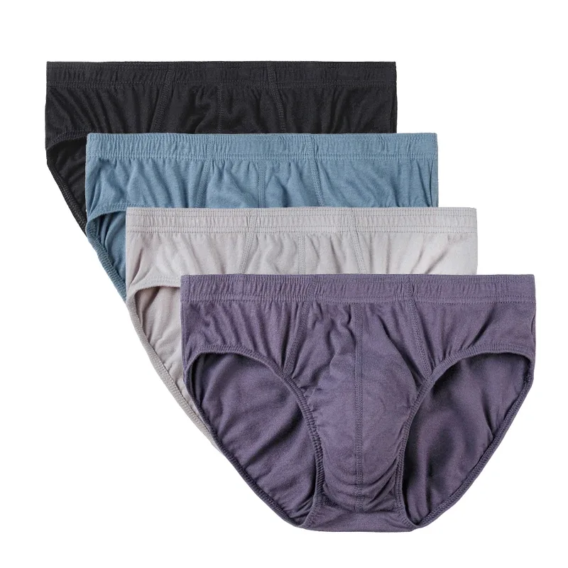 4 Pcs/Lot Cheapest 100% Cotton Mens Briefs Plus Size Men Underwear Panties XL-5XL Men's Breathable Sexy Lingerie Underpants — image 14