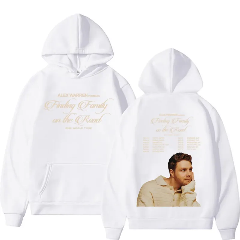 Alex Warren Finding Family on The Road 2026 World Tour Hoodies Sweatshirts Men Women Fashion High Quality Retro Oversized Hoodie