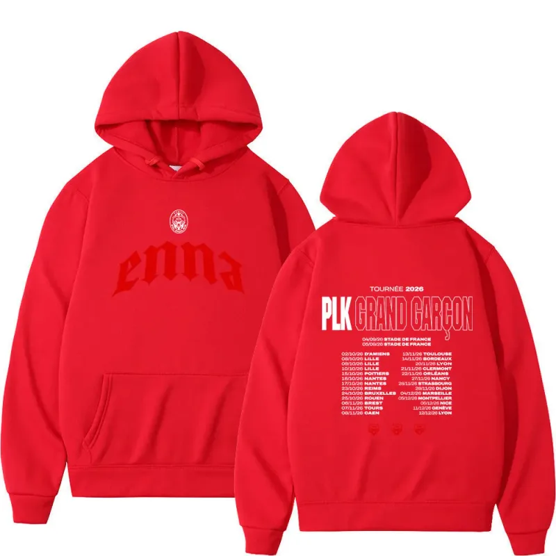 Rapper PLK Grand Garcon 2026 Tour Merch Hoodies Homens Mulheres Roupas Moda Hip Hop Pullovers Mangas Compridas Moletons Streetwear — image 11