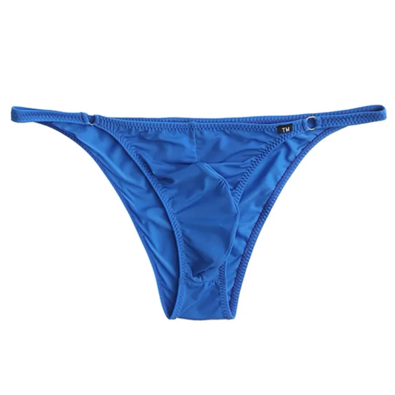 Men's Half-covered Butt Briefs Bulge Pouch Comfortable Underwear Gay Lingerie Sexy U Convex Belt Loop Low Waist Underwear — image 3