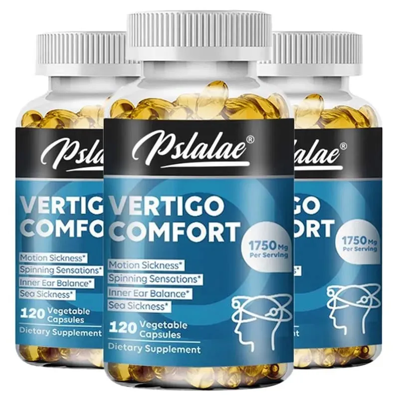 Vertigo Comfort Capsules - Inner Ear Balance Supplement - Relieves Dizziness Nausea Spinning and Shaking Feelings