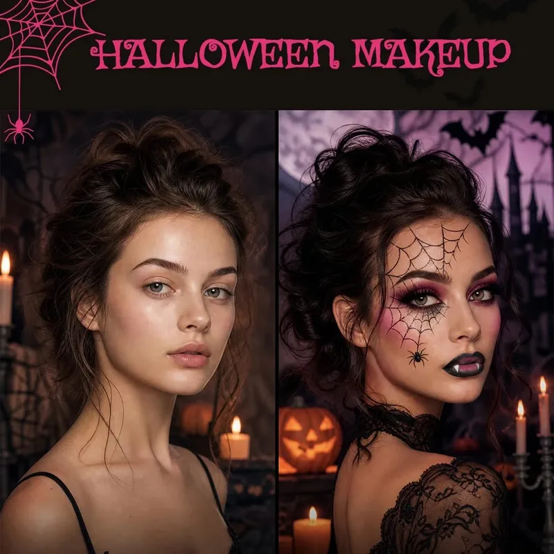 Halloween Gothic Σετ Μακιγιάζ Αδιάβροχο Μολύβι Μολύβι Μάσκαρα Lip Gloss Cream Blush Kit Creative Makeup Cosmetic μακράς διαρκείας — image 5