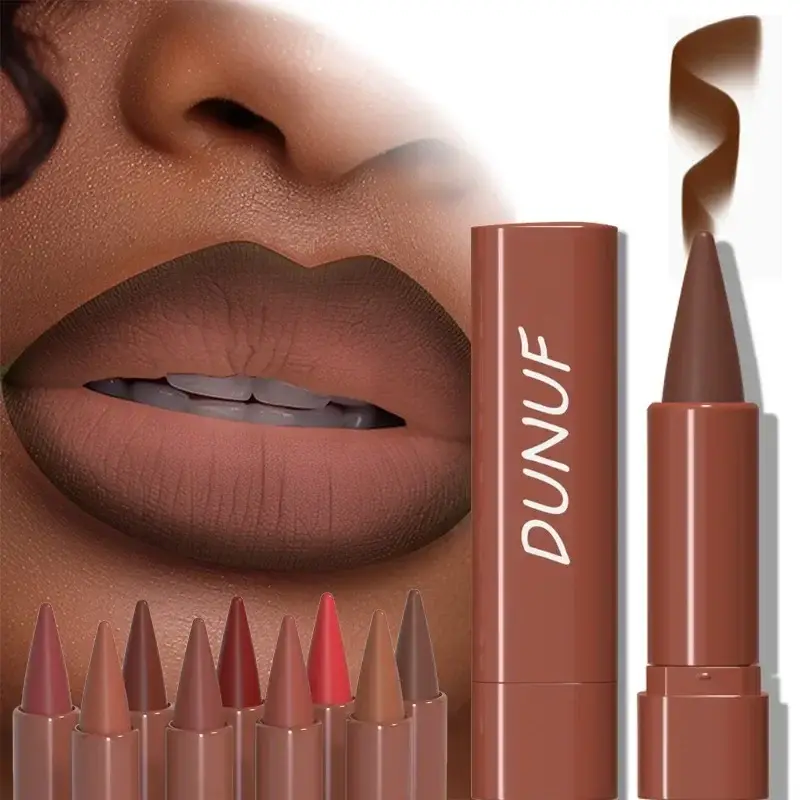 Κραγιόν 9 χρωμάτων Gradient Lip Liner Ματ Μαύρο Καφέ Βελούδινο Κραγιόν Αδιάβροχο μη κολλώδες απόχρωση Lipliner Crayon Lip Makeup — image 2