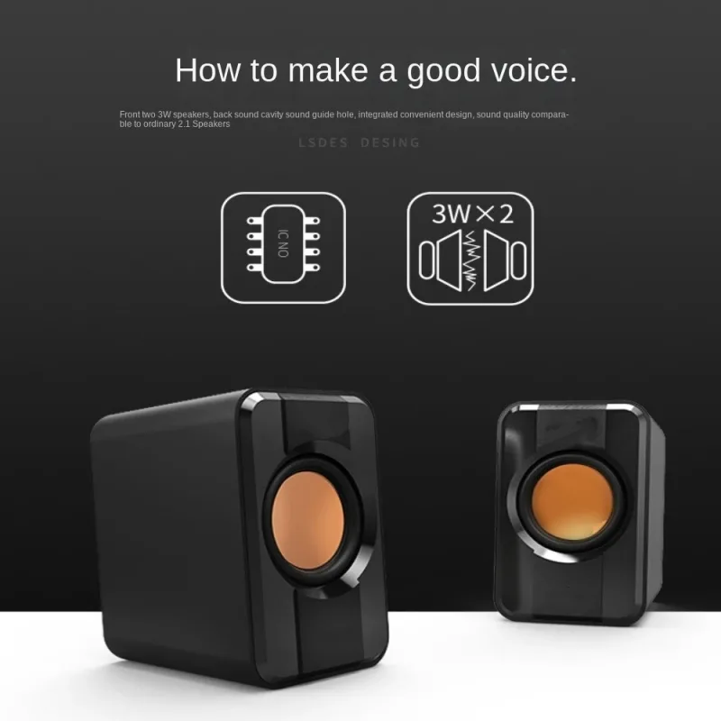 Line control speaker 3D surround laptop home theater portable high volume subwoofer speaker — image 6