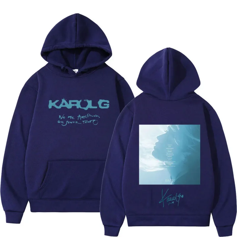 Karol G Album No Me Arrepiento De Sentir Tanto 2026 Hoodie Men Women Vintage Fashion Pullover Winter Loose Casual Sweatshirts — image 4