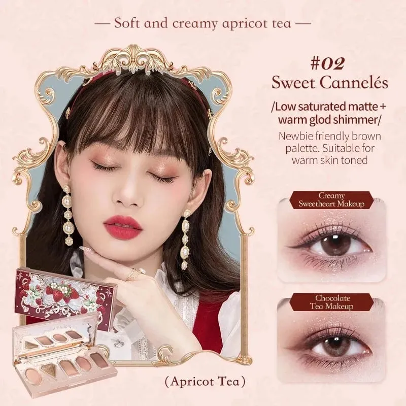 Flower Knows Makeup סט מלא צלליות בתולת ים מוארת ירח סומק מט וליפגלוס Flowerknows Kit תיק איפור לנשים