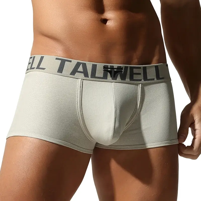 Roupa íntima masculina, shorts boxer de alta qualidade, cor sólida, alta elasticidade, ajuste fino, respirável — image 7