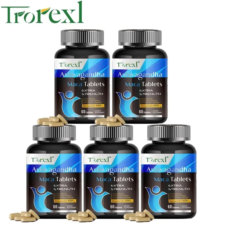 Ashwagandha & Maca Root Male Enhancing Supplement Max Strength Boost High Stamina Vitality for Men