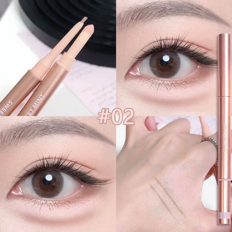 Double Headed Brightening Aegyo Sal Pen Waterproof Liing Silkworm Eyeliner Stick Highlighter Matte Shadow Pen Contour Μακιγιάζ ματιών
