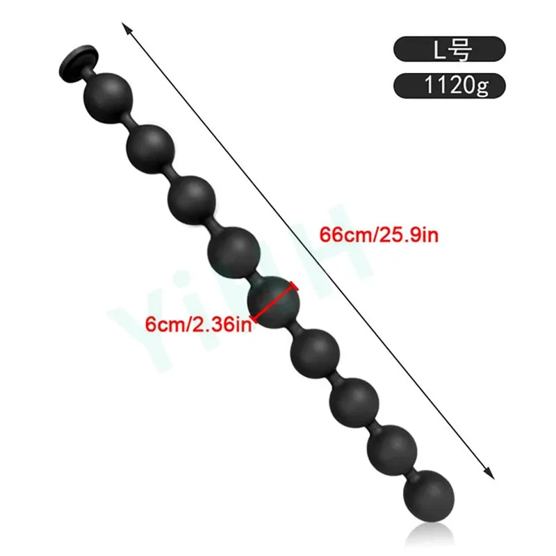66 cm-es Szuper hosszú anális gyöngyök nagy fenékdugó hüvelyi golyók anális stimuláció húzógyöngy műpénisz Intim cikkek szexjátékok nőknek meleg férfiaknak — image 10