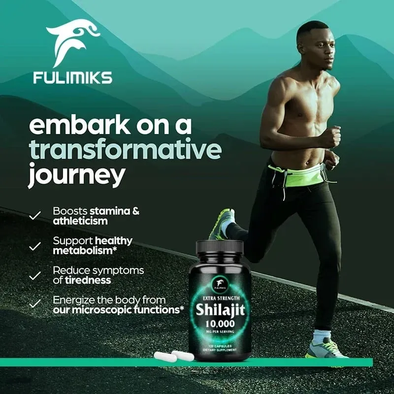 Fulimiks Shilajit 10000mg Caapsules with Pure Himalayan Extract & Fulvic Acid Support Daily Vitality Stamina Overall Health — image 3