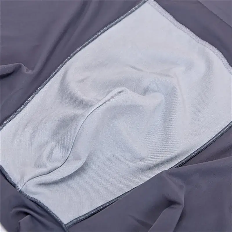 Sem costura boxers de seda gelo masculino cor sólida cuecas masculinas ultra-fino sexy roupa interior verão legal tronco shorts