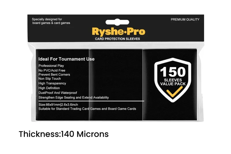 150Pcs Premium Card Sleeves 2,6"x3,6" συμβατές με κάρτες συναλλαγών τυπικού μεγέθους για MTG Pokemon TCG Baseball Card Sport Card — image 15