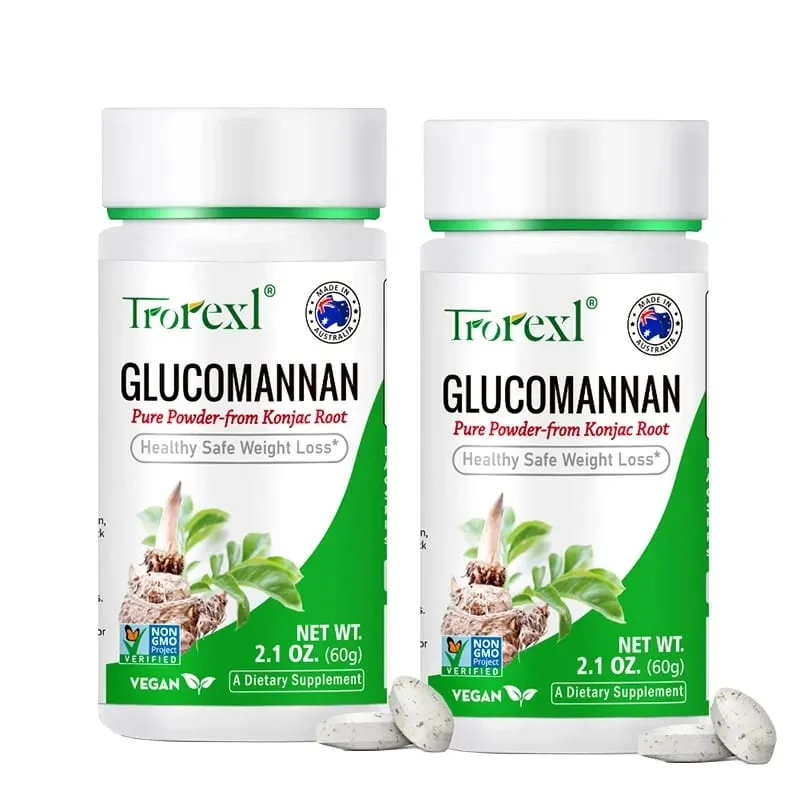 100 DB glükomannán por fogyás| Vegán és vegetáriánus | Nem GMO Gluténmentes — image 6