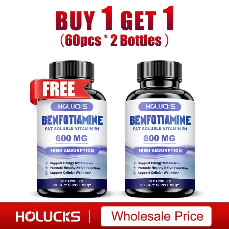 Benfotiamin 600 mg | Kiváló felszívódású B1-vitamin az energiaanyagcseréért és az idegek egészségéért | 120 kapszula étrend-kiegészítő — image 9
