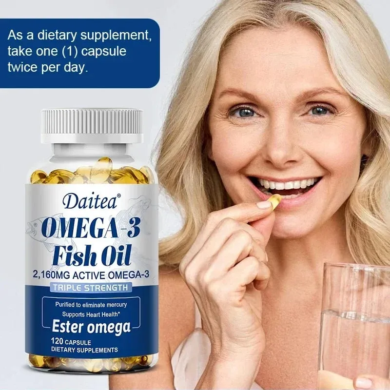 Omega 3 Fish Oil - EPA & DHA Highest Potency for Joint & Brain Support Heart Health Eyes — image 4