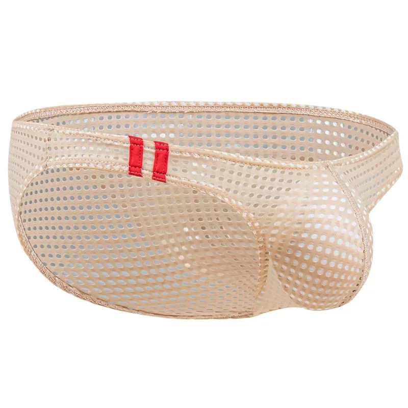Men Briefs Summer Breathable Holes Underwear U Convex Thin Low Waist Briefs Slip Underpants Calzoncillos — image 28